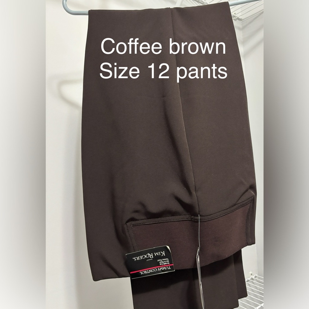 Kim Rogers Coffee Brown Ladies Pull-on Pants